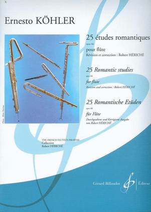 Book cover for Koehler - 25 Etudes Romantiques Op 66 Flute