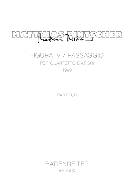 Figura IV / Passaggio per quartetto d