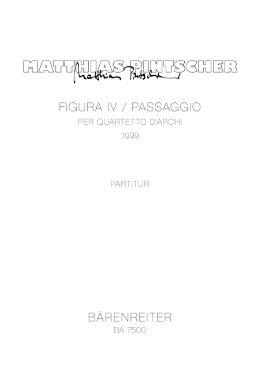Figura IV / Passaggio per quartetto darchi String Quartet scores gallery preview page 1