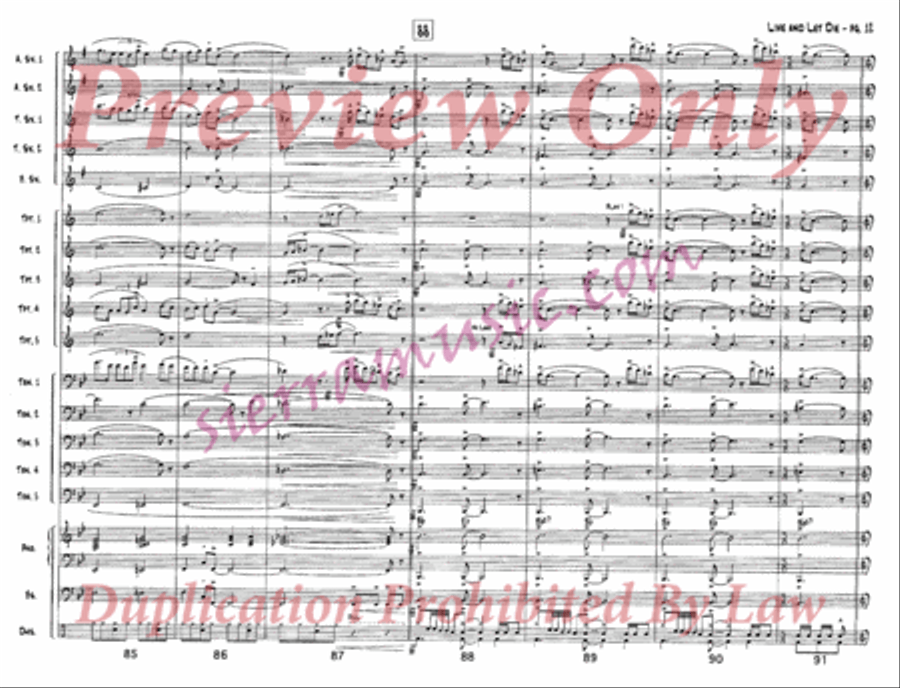Live and Let Die Live and Let Die Jazz Ensemble scores gallery preview page 13