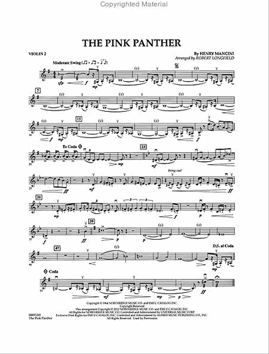 The Pink Panther String Quartet scores gallery preview page 4