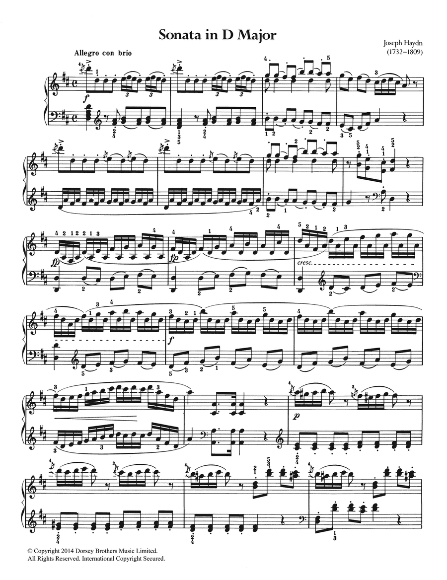 Sonata In D Major