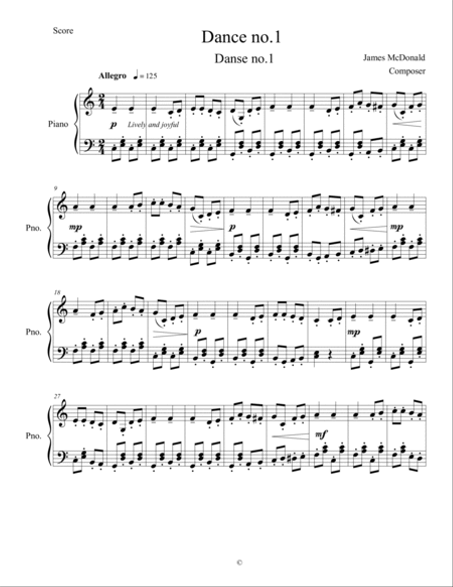 Dance suite for small children - complete Piano Solo scores gallery preview page 2