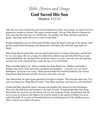 God Saved His Son (Bible Stories and Songs)