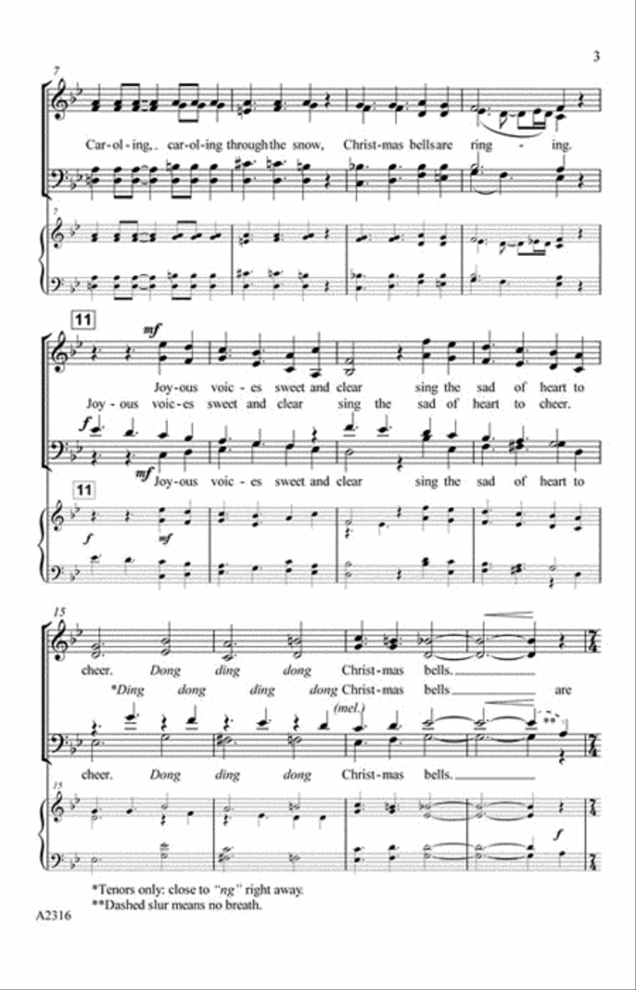 Caroling, Caroling 4-Part scores gallery preview page 3