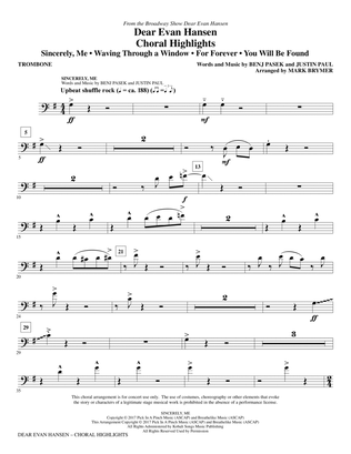 Dear Evan Hansen (Choral Highlights) - Trombone