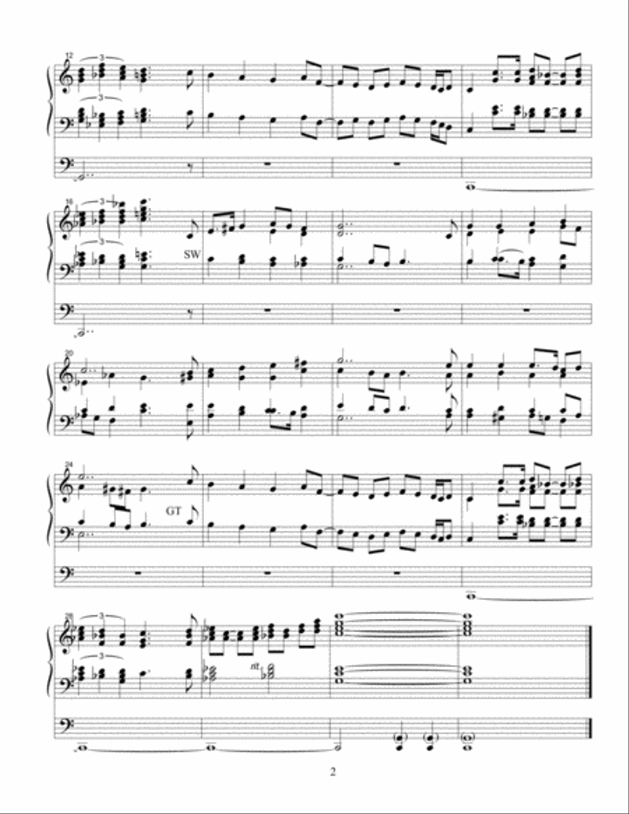Partita on A Mighty Fortress Organ Solo scores gallery preview page 3