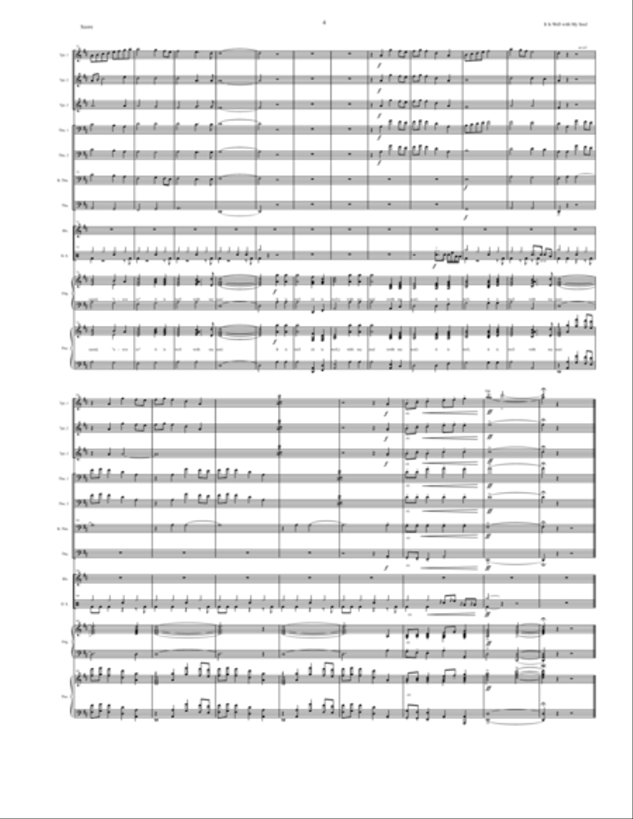 It Is Well with My Soul Trombone scores gallery preview page 5