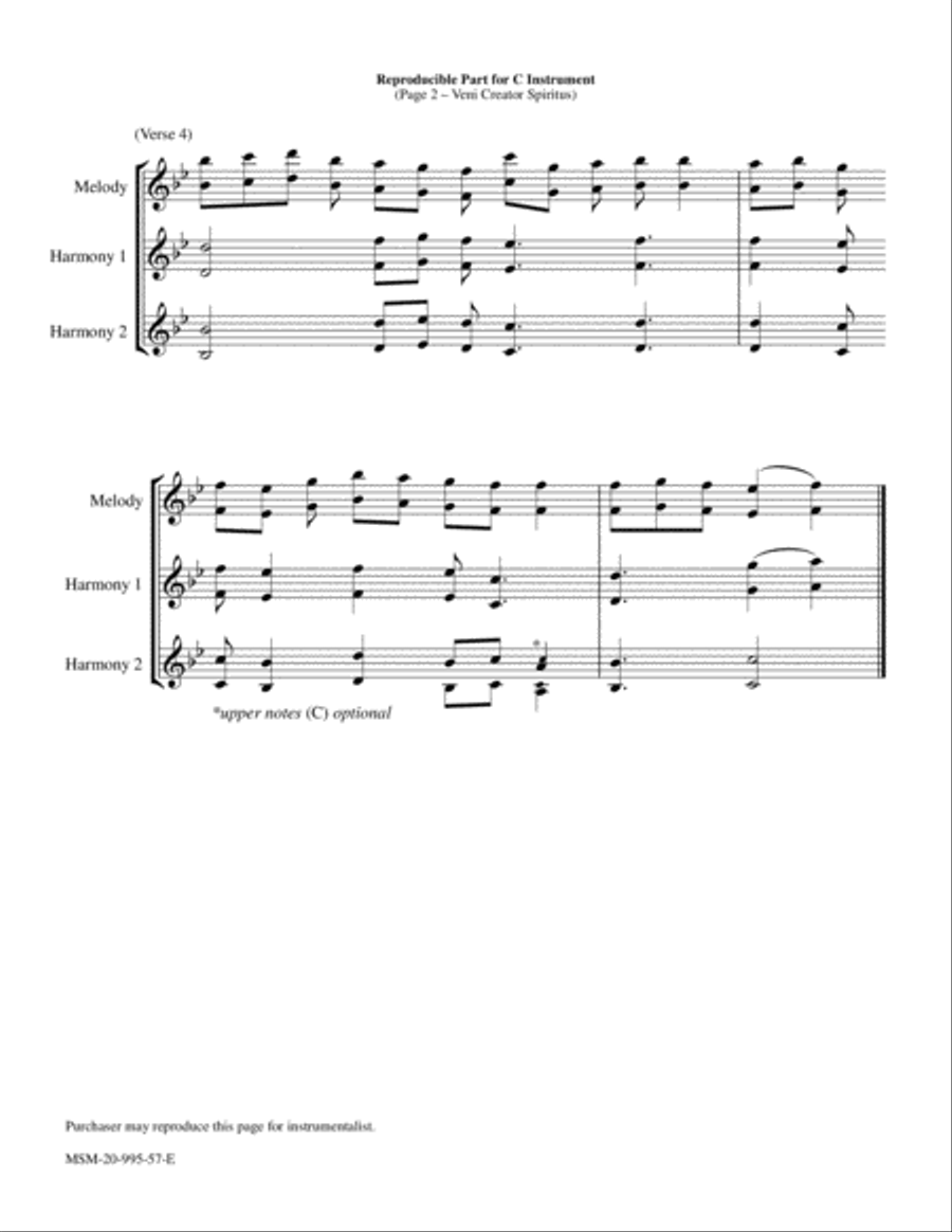 Veni Creator Spiritus Piano and Keyboard scores gallery preview page 2