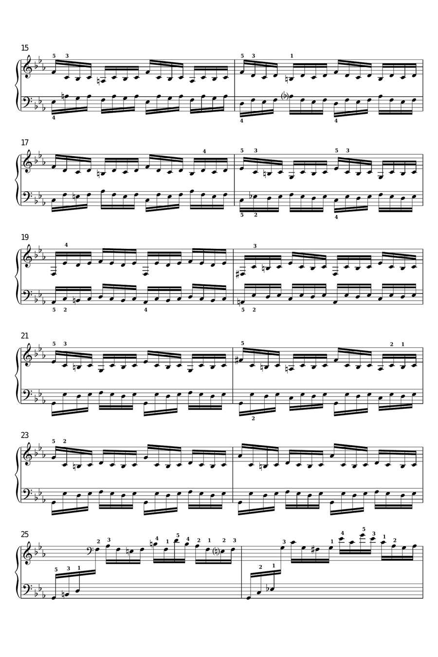 Prelude and Fugue No.2 in C Minor (from The Well-Tempered Clavier, Bk.1) Piano Solo scores gallery preview page 2