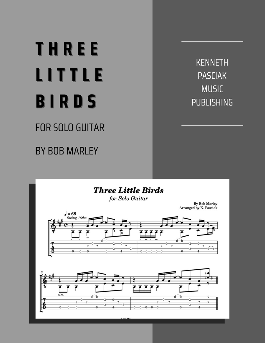Three Little Birds Acoustic Guitar scores gallery preview page 1