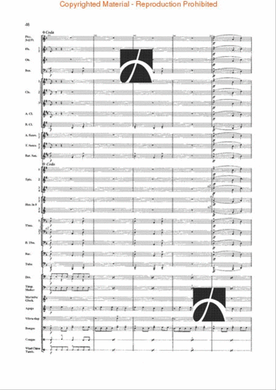 Jungle Fantasy Jungle Fantasy Concert Band scores gallery preview page 45