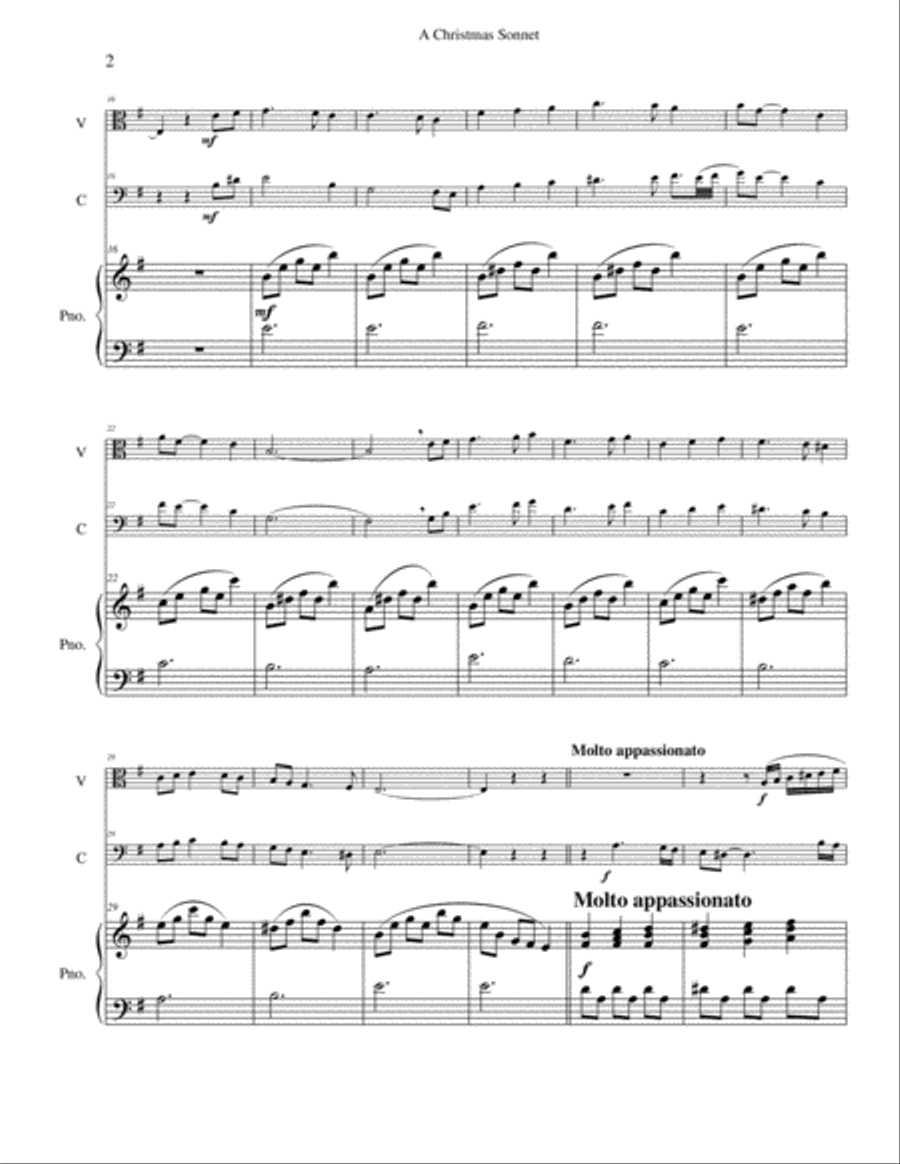 A Christmas Sonnet - Duet and Piano String Duet scores gallery preview page 4
