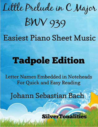 Little Prelude in C Major BWV 939 Easiest Piano Sheet Music