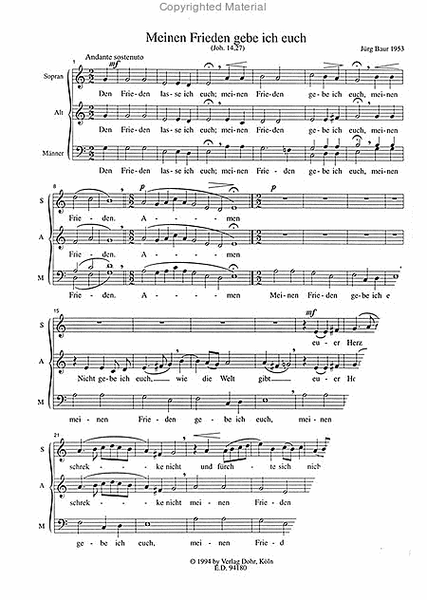 Zwei Glockenspruche fur den Gebrauch in der Liturgie fur dreistimmigen gemischten Chor a cappella