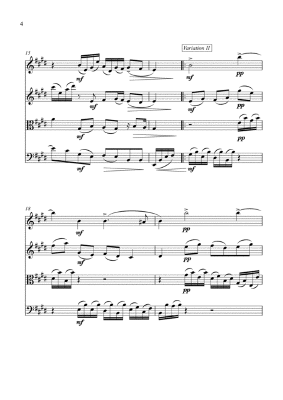 The Harmonious Blacksmith String Quartet scores gallery preview page 4