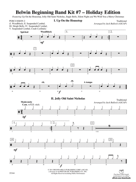 Belwin Beginning Band Kit #7: Holiday Edition: 2nd Percussion