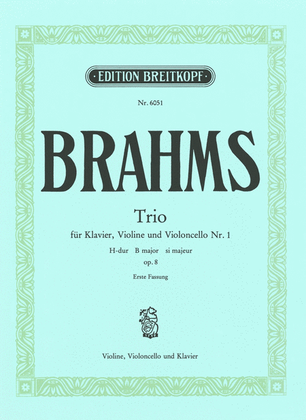 Book cover for Piano Trio No. 1 in B major Op. 8