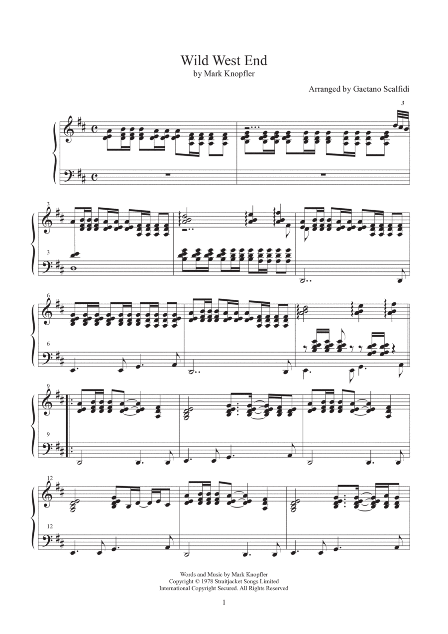 Wild West End Piano Solo scores gallery preview page 1