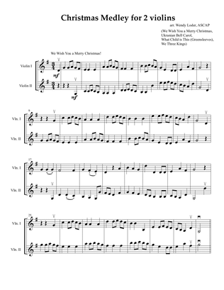 Book cover for Christmas Carols for Violin (Treble) Duet