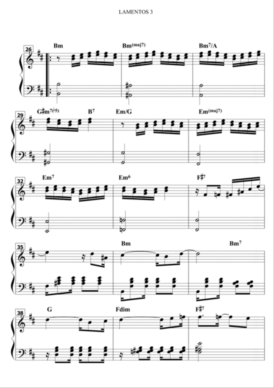 Lamento Piano Solo scores gallery preview page 3