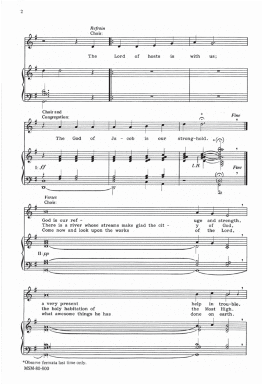 Psalm 46: God Is Our Refuge Unison Choir scores gallery preview page 3