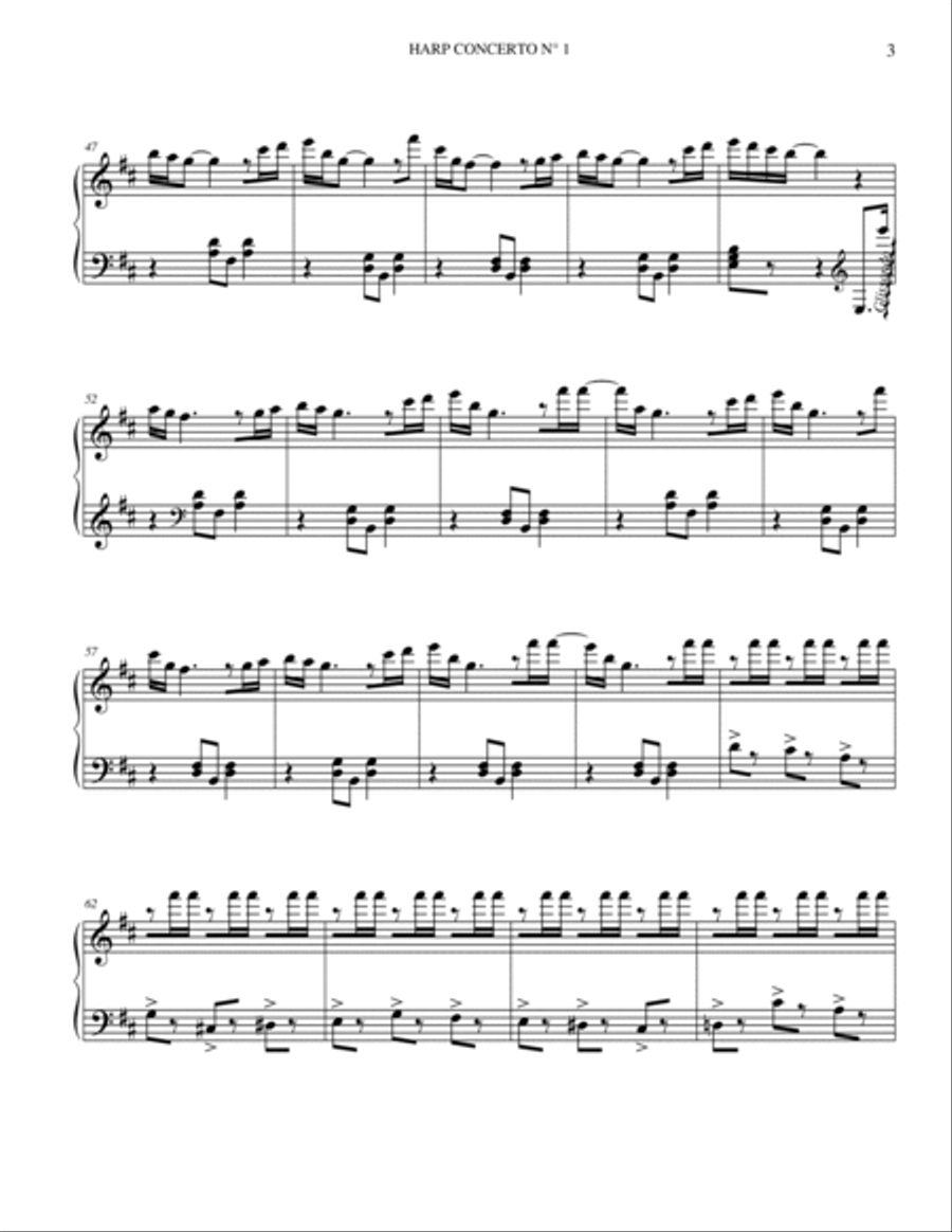 Harp concerto Harp scores gallery preview page 3