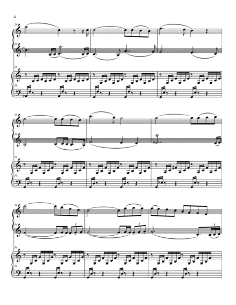 Ave Maria for Two Solo Instruments - Piano Score Small Ensemble scores gallery preview page 4