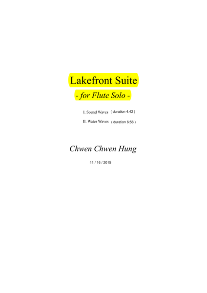 Lakefront Suite for Flute Solo image number null
