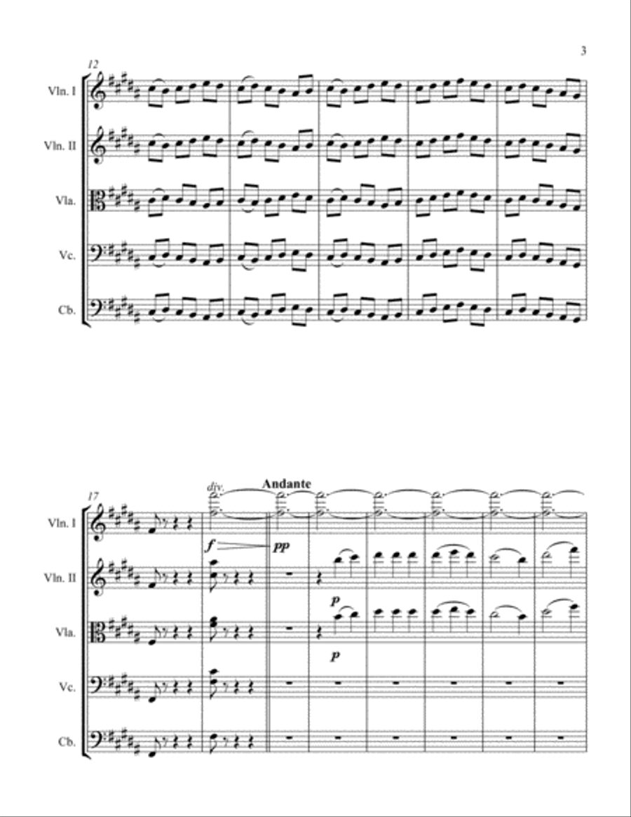 Overture on Three Russian Themes String Orchestra scores gallery preview page 3