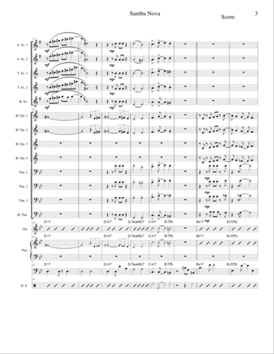 Samba Nova Samba Nova Jazz Ensemble scores gallery preview page 4