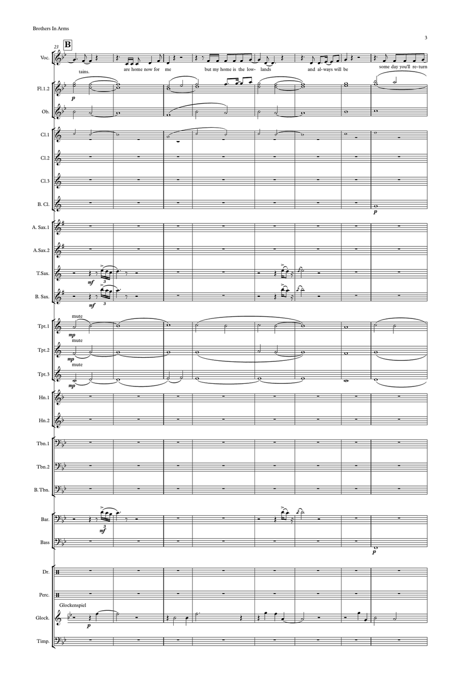 Brothers In Arms Concert Band scores gallery preview page 3
