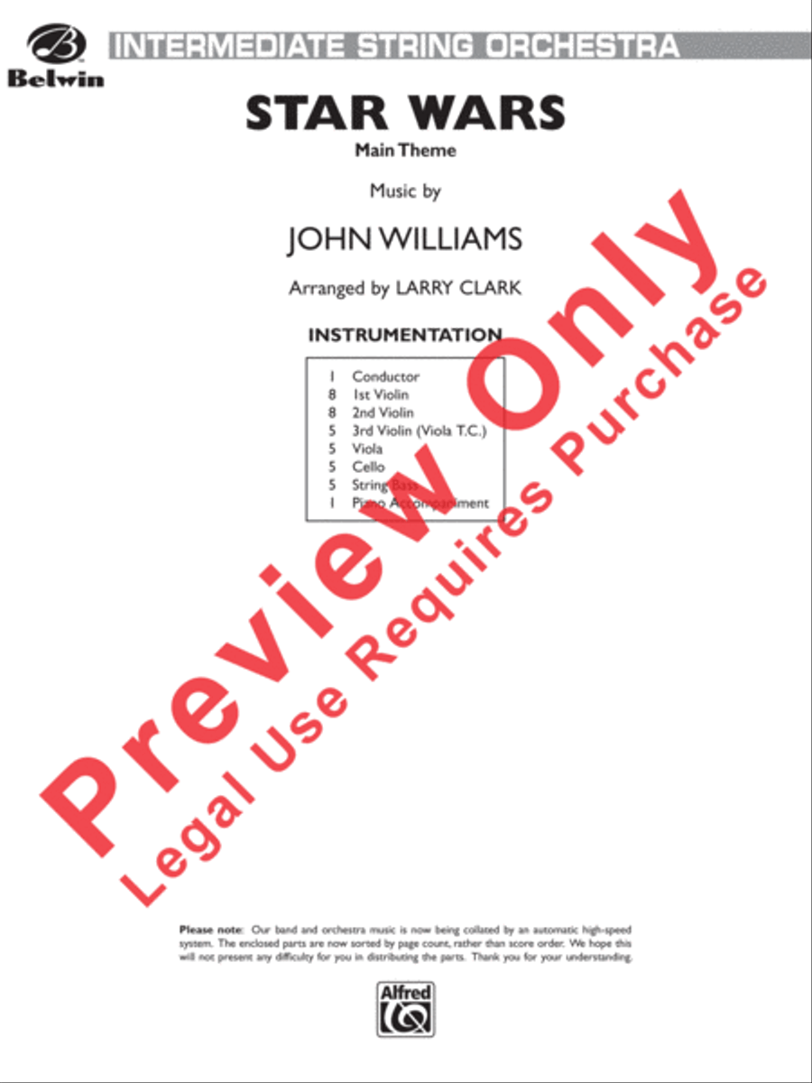 Star Wars (Main Theme) String Orchestra scores gallery preview page 14
