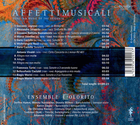Ensemble Colorito: Affetti musicali - Venetian Music of the Seicento