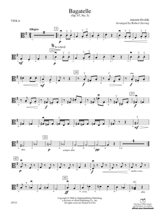 Bagatelle (from Op. 47, No. 5): Viola
