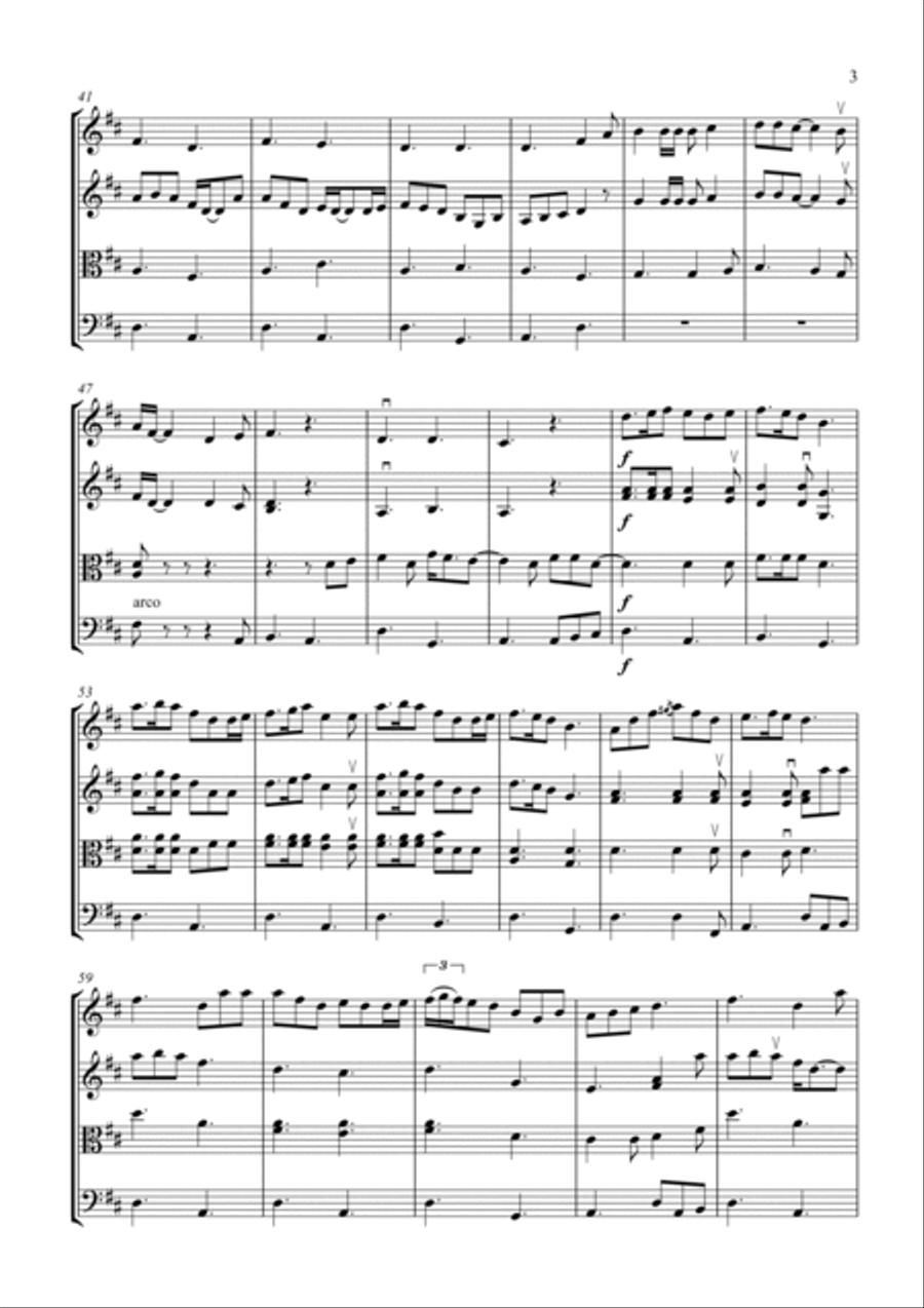 Fairytale Of New York String Quartet scores gallery preview page 3