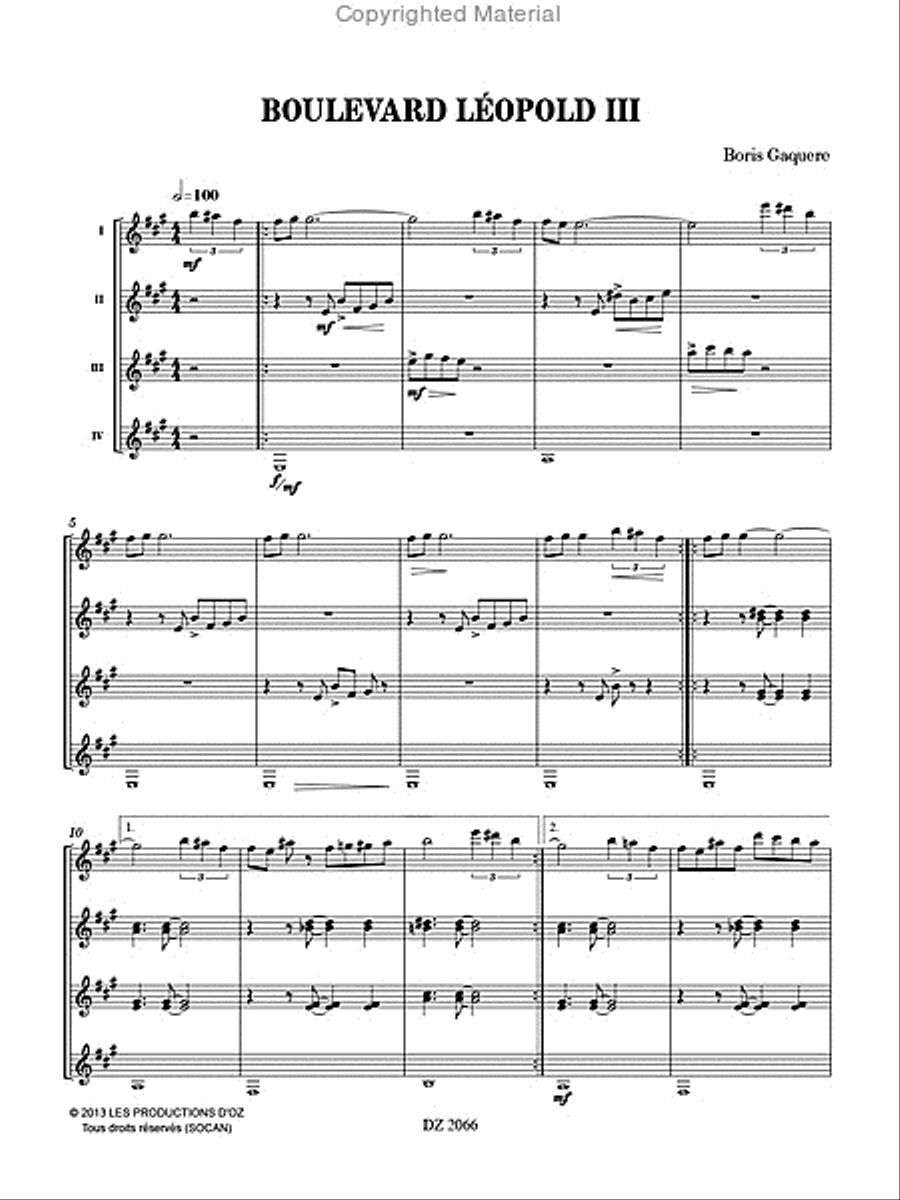 Boulevard Léopold III Boulevard Léopold III Guitar Ensemble scores gallery preview page 2