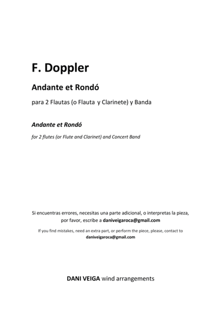 Doppler - Andante et Rondó - 2 flutes (or Flute and Clarinet) and Concert Band image number null