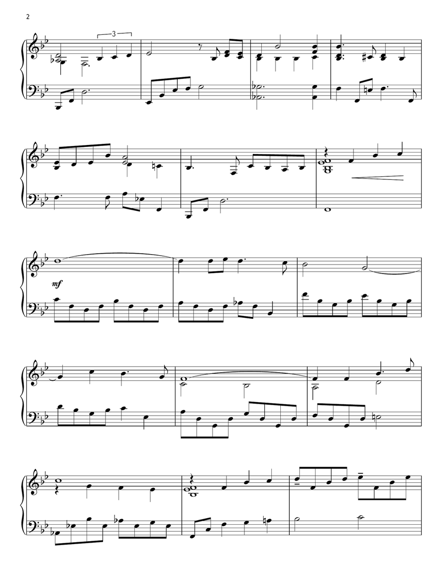 Because He Lives Piano Solo scores gallery preview page 2