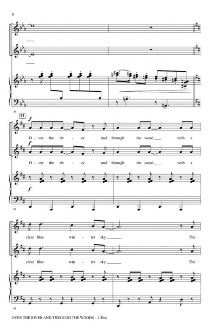 Over the River and Through the Wood 2-Part scores gallery preview page 5