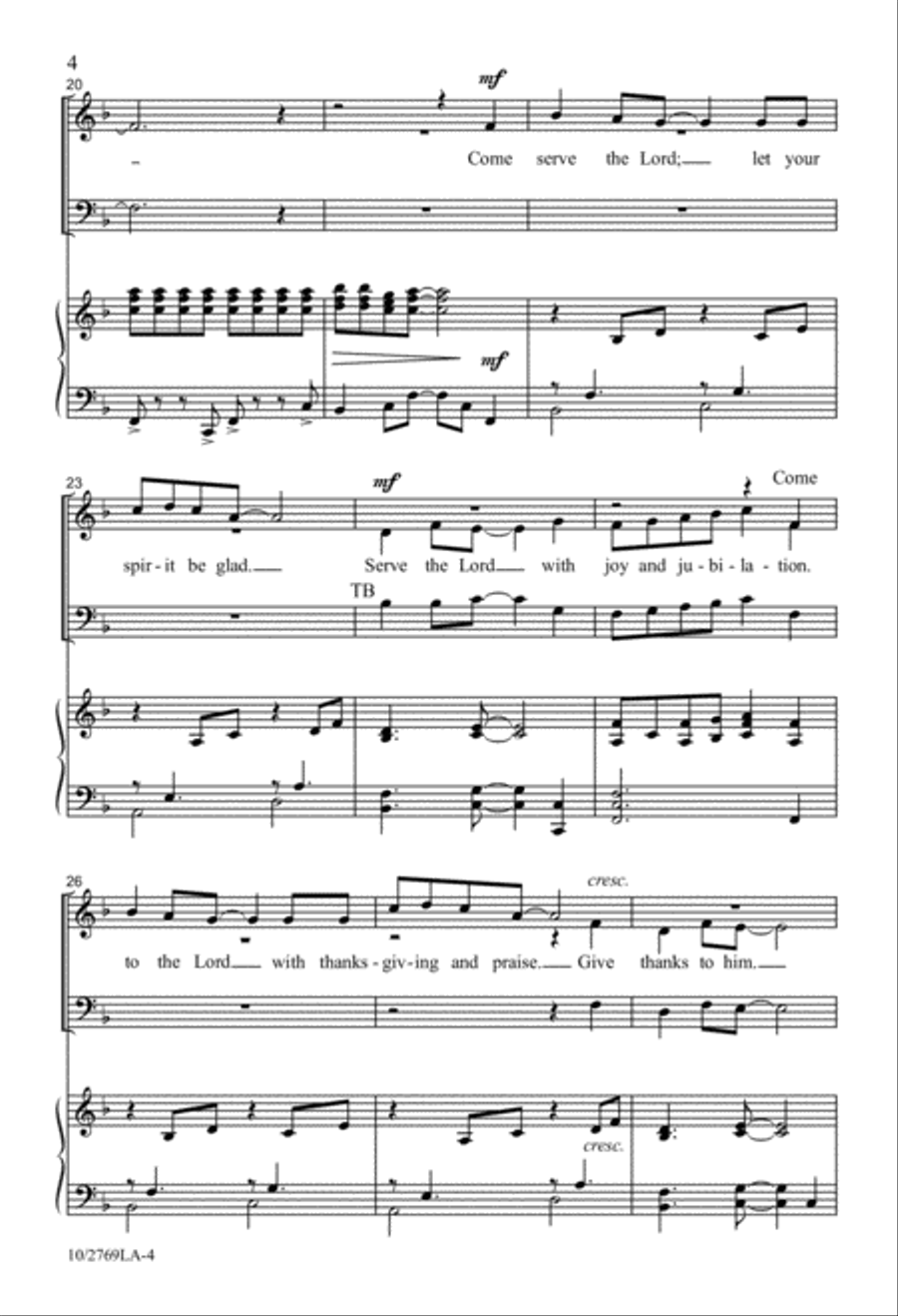 Jubilate, Sing to God 4-Part scores gallery preview page 4