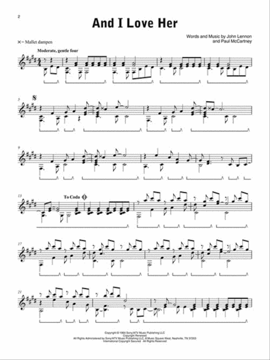 The Beatles for Vibraphone Vibraphone scores gallery preview page 4