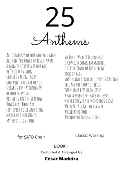 25 Easy Worship Anthems for SATB Choir - W/Chords (Book 1)