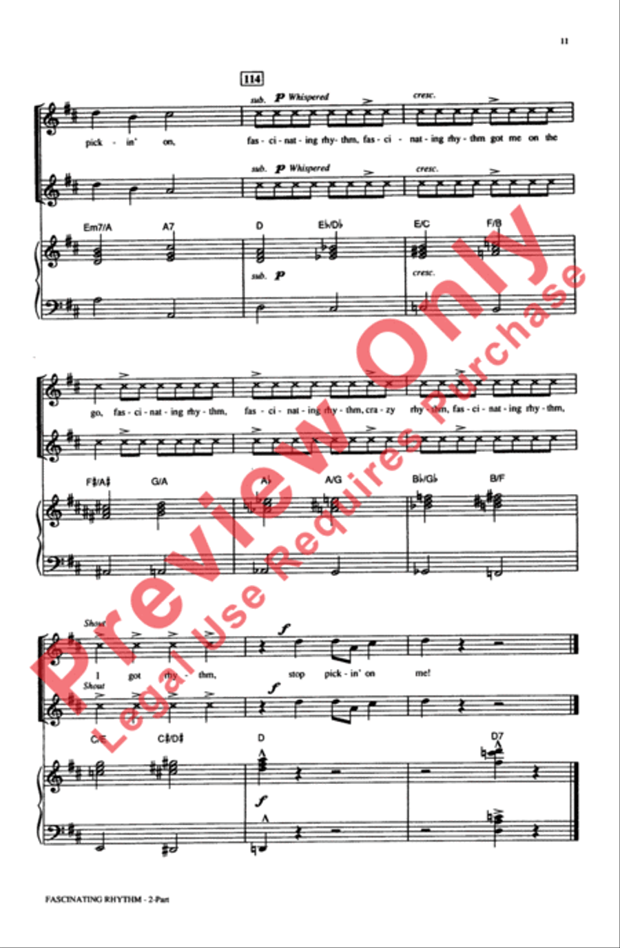 Fascinating Rhythm 2-Part scores gallery preview page 11