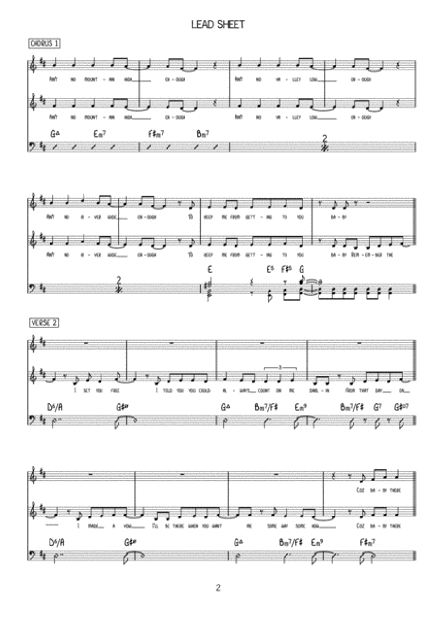 Ain't No Mountain High Enough Voice scores gallery preview page 2