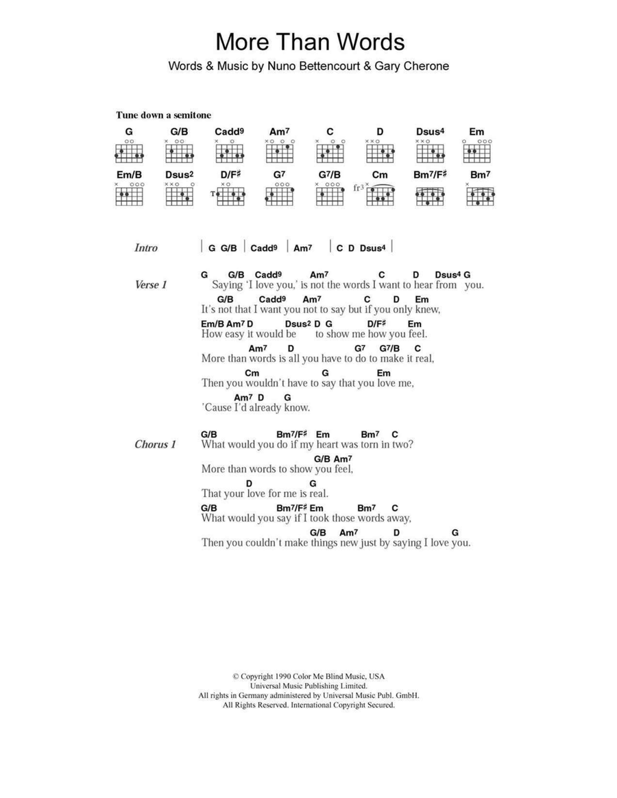 More Than Words More Than Words Acoustic Guitar scores gallery preview page 1