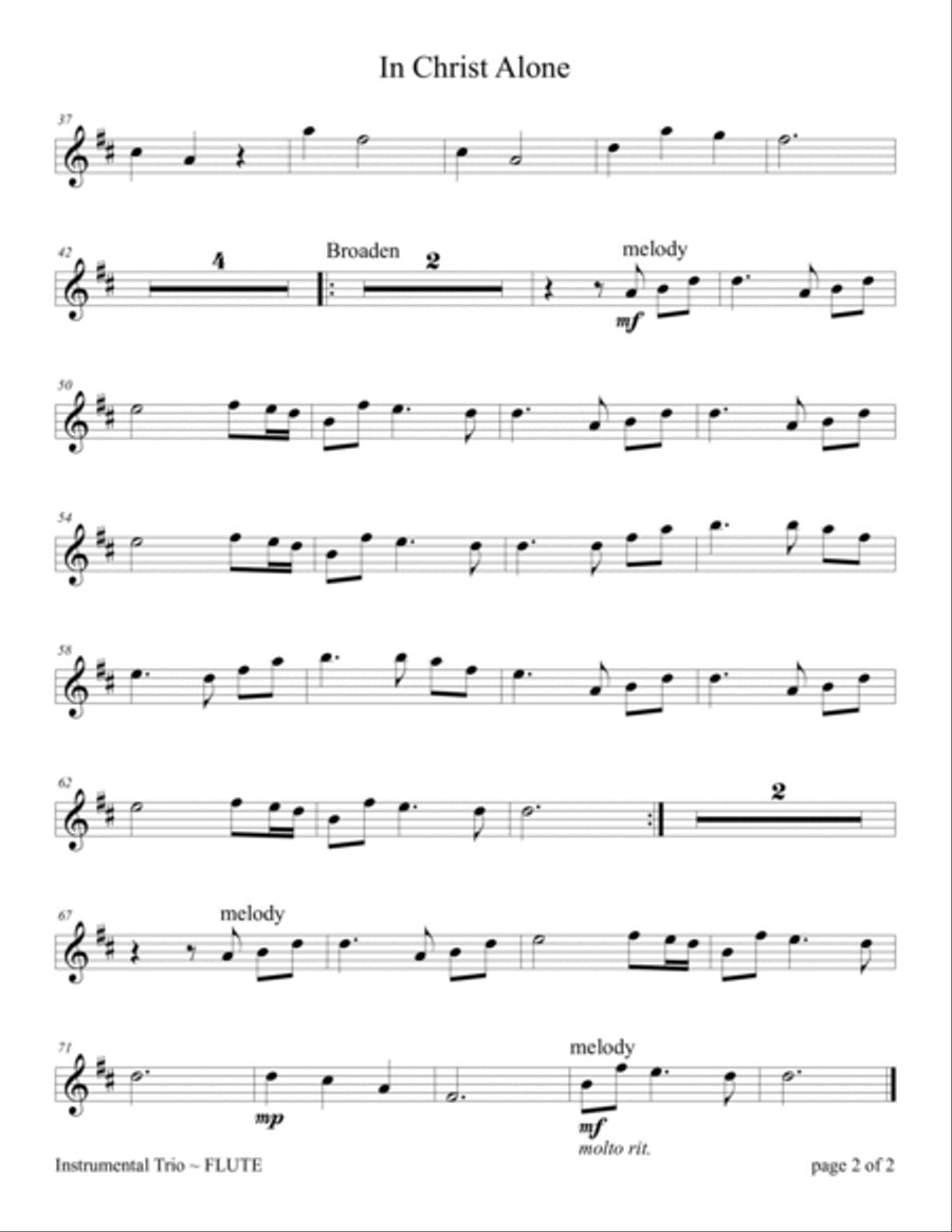 In Christ Alone Flute scores gallery preview page 4