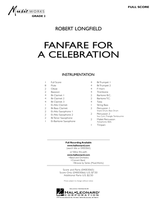 Book cover for Fanfare For A Celebration - Full Score