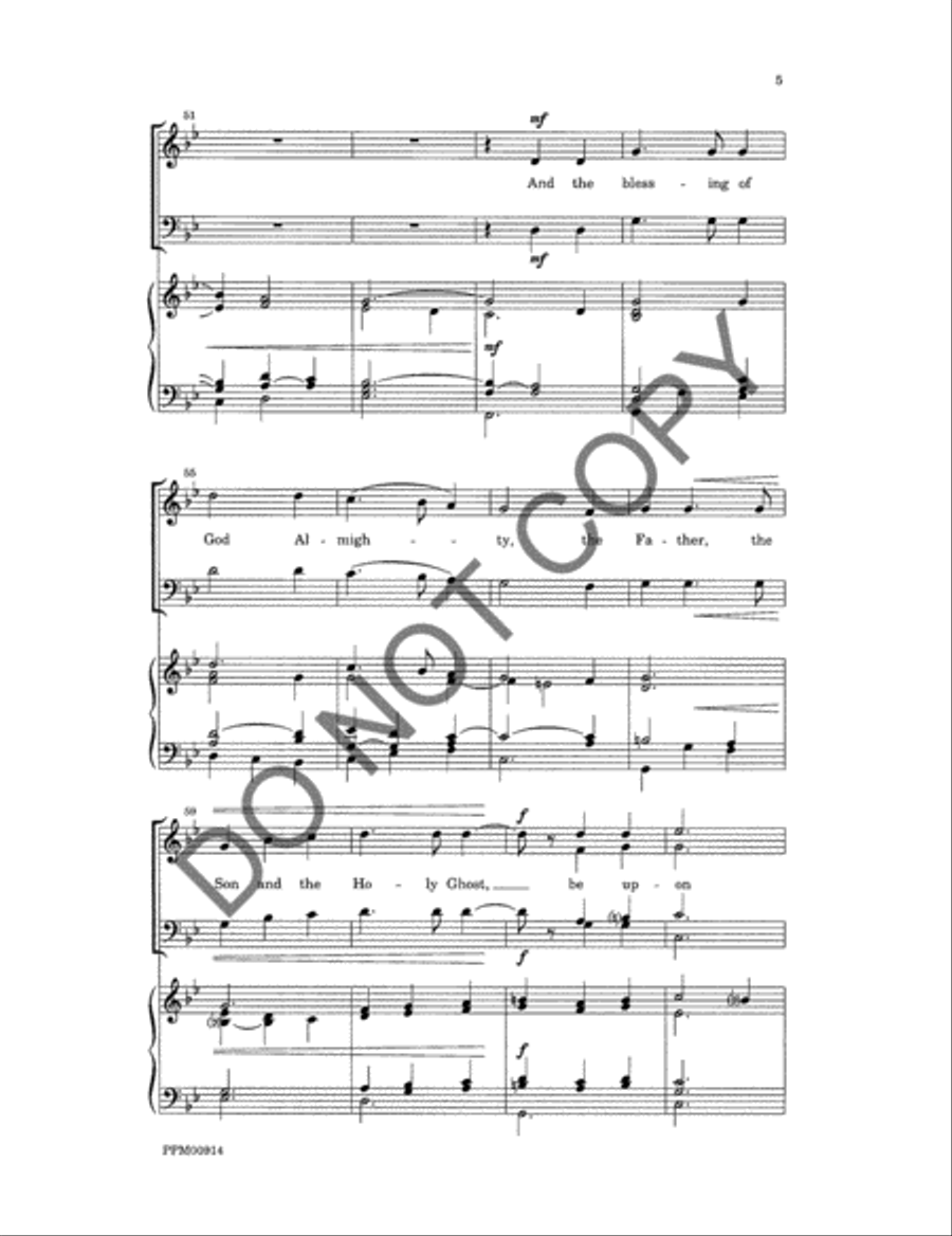 Go Forth Into the World In Peace 4-Part scores gallery preview page 6