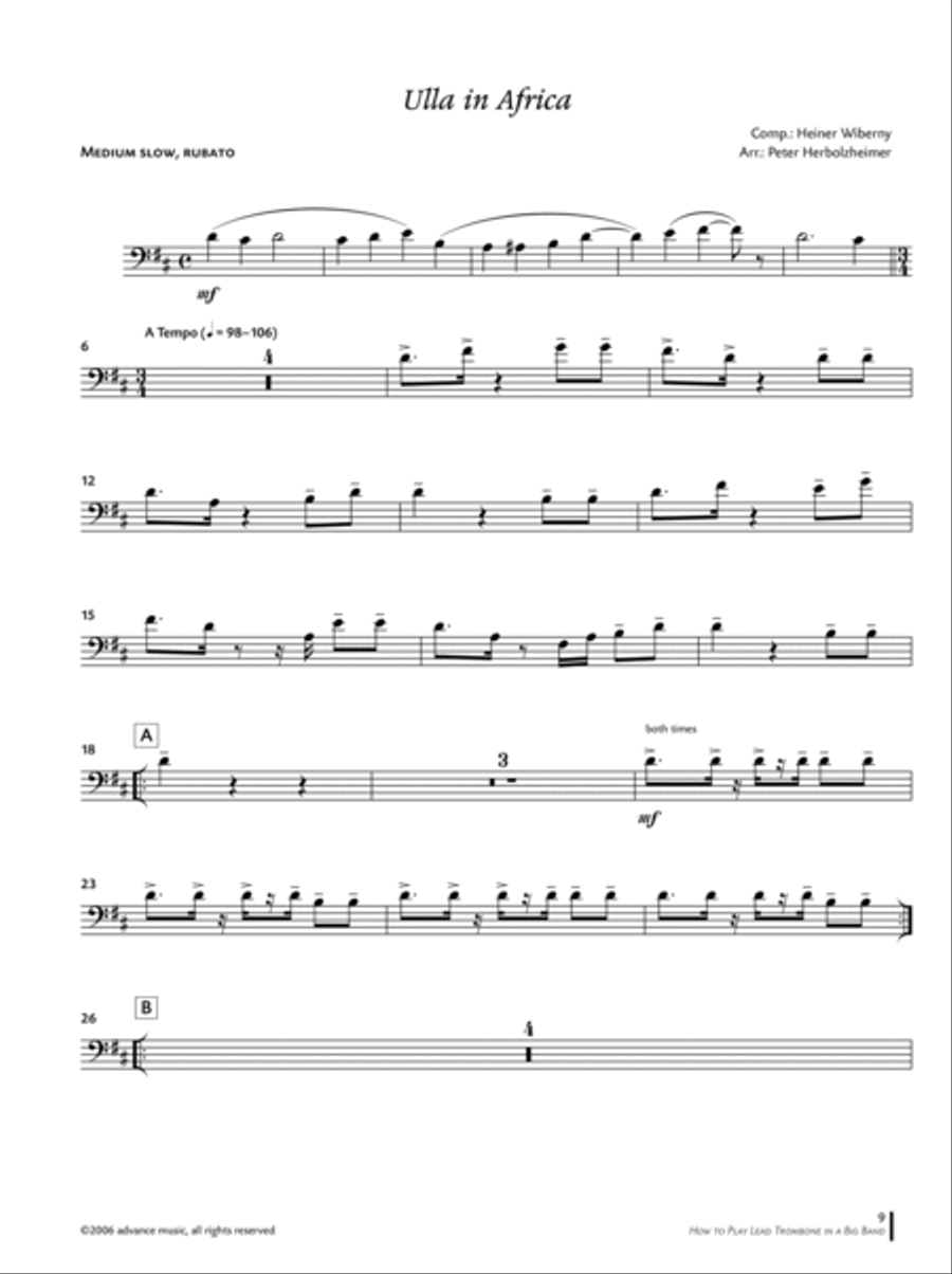 How to Play Lead Trombone in a Big Band Baritone Horn scores gallery preview page 3